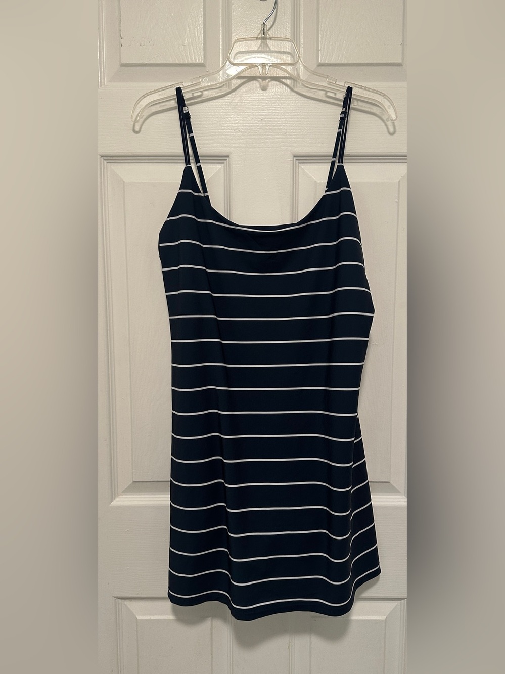 Abercrombie & Fitch Navy Athletic Striped Traveler Mini Dress Large